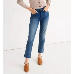 Madewell Stovepipe Jeans with Raw Hems, 26